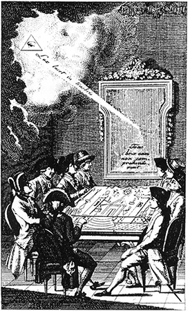 Instrucción masónica. Grabado. Viena, 1791